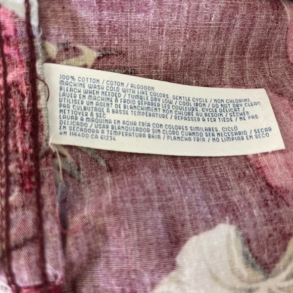 28 Palms Vibrant Burgandy 100% Cotton  Parrot Print Men's Casual Camp Shirt, M - Picture 6 of 7